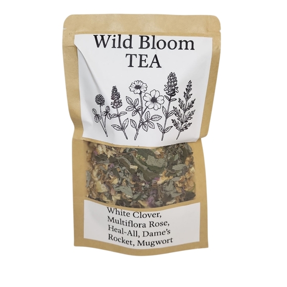 Wild Bloom Herbal Tea Blend | White Clover, Rose, Mugwort, Heal-All - Picture 2 of 4